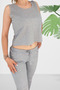 Women's Ribbed Thin Fabric Casual Camisole Strap Blouse