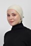 Practical Seamless Tied Non-Slip Hijab Bonnet - Cream - 3
