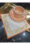 Chain patterned colored simle processed coffee side, cocktail, presentation napkin 1 piece - 6