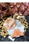 butterfly detail orange cocktail napkin and presentation napkin 1 piece - 2