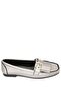 Platinum Round Toe Flat Sole Buckle Tasseled Women's Ballerinas 30151 - 4