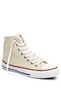 Beige Linen Lace-Up Women's Daily Sports Boots Flat Sole Linen Sneaker 35777 - 5