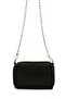 Long Strap Stone Detailed Shine Women's Crossbody Bag Black - 5