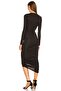 Special Collection Women's Black Gathered Double Layer Jersey Fabric Dress - 3