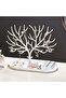 Jewelry Stand Ring Earring Necklace Hanger Jewelry Organizer Hanger Rack White with Deer Design - 2