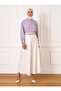 Classic Fabric Flounce Skirt - Off White - Refka