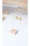 Brass Earring Hanger Wooden Organizer, Earring Organizer Countertop Stand, Jewelry Shooting Stand Display Display