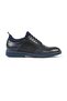 2999 Navy Blue Genuine Leather Men's Lace-up Casual Shoes - 2