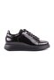 L5253 Open Leather Men's Casual Shoes Black - 2