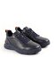 L4872 Casual Men's Leather Shoes Navy Blue - 3