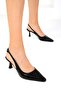 Classic Black Women's Heeled Shoes - 19297 - 3