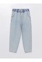 Mom Fit Women's Jean Trousers with Elastic Waist