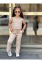 Girl's top and bottom set crop and spanish leg pants 2-piece set