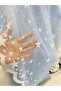 Starry Children's Room Blue Tulle Curtain with Extra Foam, Straight Installation