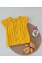 Yellow Newborn Gift Baby Hand Knitted Cotton Vest with Buttons Birth Anniversary 0-12 Months - 3