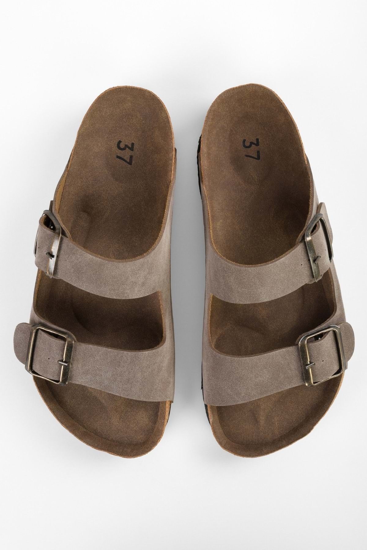 Soan Mink Women's Slippers - Thick Sole and Belt Detail - 2