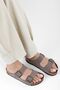 Soan Mink Women's Slippers - Thick Sole and Belt Detail