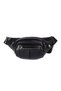 Unisex Water Resistant Vegan Soft Leather Black Shoulder and Waist Bag with Headphone Outlet - 4