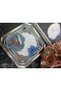 3D Cocktail and Coffee Side Serving Napkin 2 Pieces Blue Colored - 3