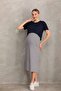 Short Sleeve Striped Ribbed Camisole Maternity and Maternity T-Shirt Dress Set - 2