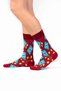 Men's Multicolored Patterned Cotton Seamless Socks, Pack of 6 - 3