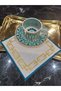 Chain patterned colored simle processed coffee side, cocktail, presentation napkin 1 piece - 2