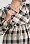 Pregnant Checkered Tunic - Front Opening Button Detail (Breastfeeding) - 5
