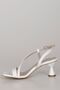 White Patent Leather Goblet Heeled Strappy Women's Sandals 35856 - 7