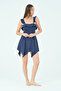 Ruffled Strappy Dress Swimsuit - 4
