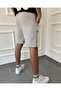 Men's Grey Striped Shorts - 2