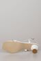 White Patent Leather Goblet Heeled Strappy Women's Sandals 35856 - 8