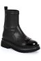 Black Patent Leather Round Toe Women's Stretch Daily Boots 35859 - 5