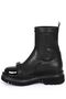 Black Patent Leather Round Toe Women's Stretch Daily Boots 35859 - 6