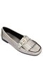 Platinum Round Toe Flat Sole Buckle Tasseled Women's Ballerinas 30151 - 5