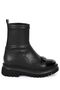 Black Patent Leather Round Toe Women's Stretch Daily Boots 35859 - 4