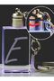 Letter E Keychain, Letter Keychain, Glass Engraved Keychain - 3