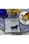 Black Horse Detail Cocktail and Coffee Side Napkin Set of 4 - 2