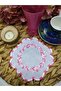 Pink Marbled Mac Kenzie Cocktail and Coffee Side Napkins, Pack of 4 - 2