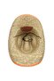 Unisex Summer Straw Fedora Cowboy Hat with Sun Protection Striped Detail - 2