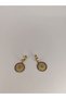 Quartered Clip Anti-Tarnish Steel Earrings Gold Color - 2