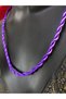 Purple Color Rope All Kinds of Necklace Inserted End Part Brass Lock Part Steel Necklace