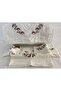 Dowry 6 Piece Pink Tulip Embroidered Machine Etamine Processing Prayer Rug Bundle Set - 2