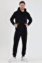Hooded Tracksuit Set Black - 3