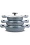 Granite Casting Pan Set Gray 6 Pieces