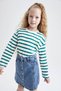 Girl's Crew Neck Print Long Sleeve T-Shirt Y3808A622Au - 6