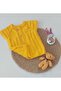Yellow Newborn Gift Baby Hand Knitted Cotton Vest with Buttons Birth Anniversary 0-12 Months - 2