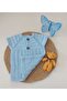 Blue Newborn Gift Baby Hand Knitted Cotton Vest with Buttons Birth Anniversary 0-12 Months - 2