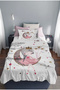 Cute Girl Sitting on the Moon Patterned Single Pique (with Pillow Case)