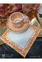 Hümmaşah Cocktail and Coffee Side Serving Napkin 1 Piece Orange Colored - 3