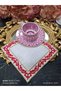 Hümmaşah Cocktail and Coffee Side Serving Napkin 2 Pieces Coral Red Colored - 2